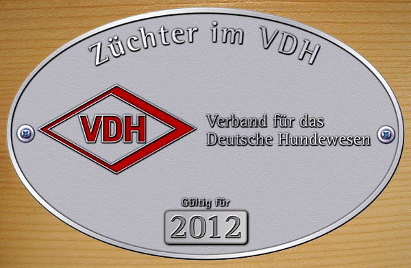 VDH Züchterplakette 2012 VDH Züchterplakette 2012